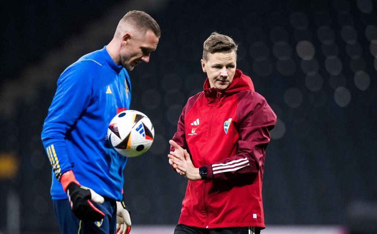 瑞典国家队准备挑战斯洛伐克队