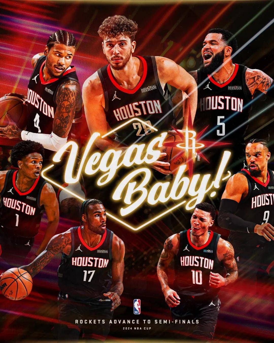 火箭大胜雄鹿，东部九连胜